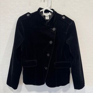 Pursuits Ltd Velvet Jacket Women’s 8P Black Military Holiday Whimsigoth Cotton